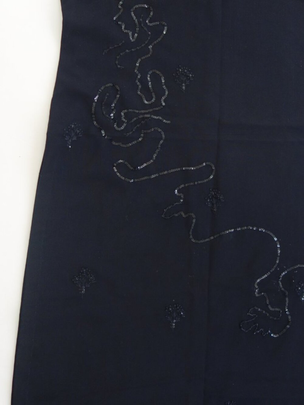Beautiful 3 PC Kurta/Pant/Chuni Black Suit W/Sequence Work & Embroidery Vintage